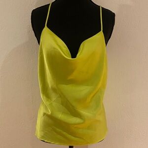 Vibrant Lime Satin Camisole
